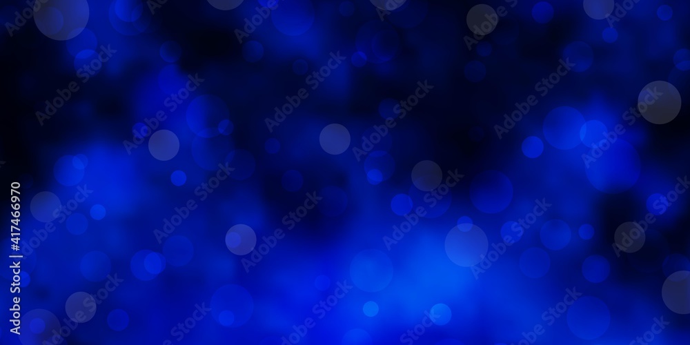 Dark BLUE vector backdrop with dots.