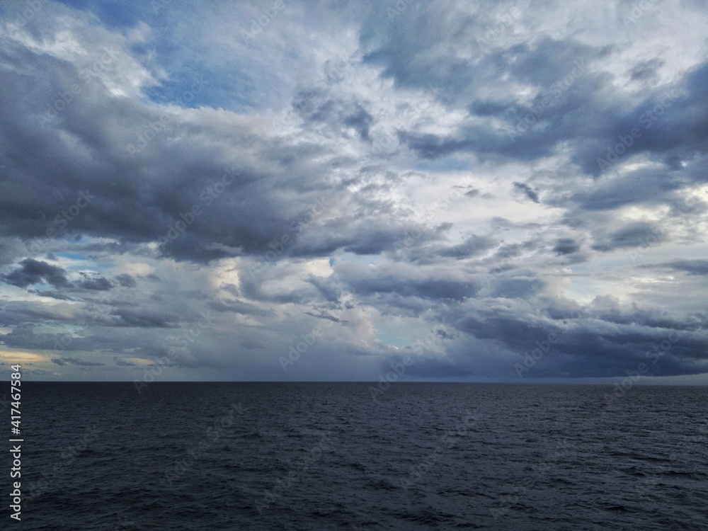 clouds over sea
