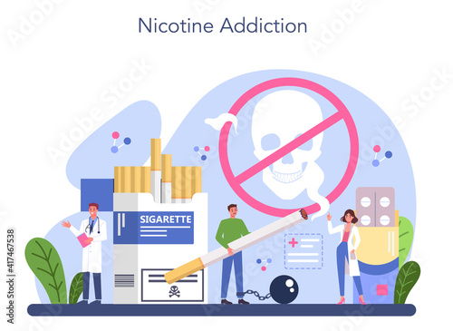 Addiction concept. Idea of medical treatment for addicted people.