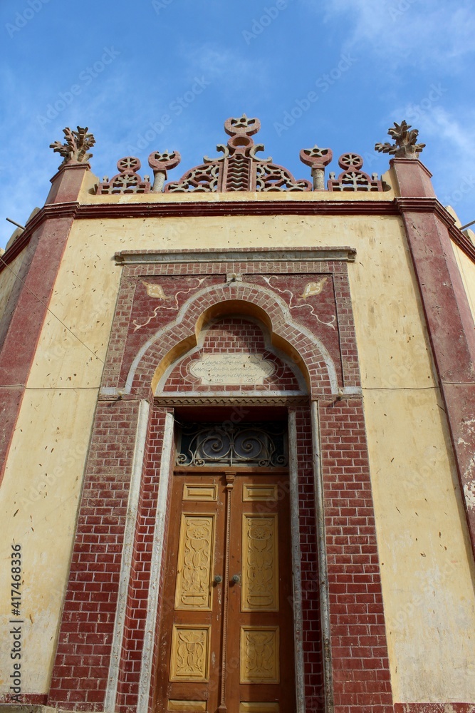 The exterior facade of Abou el Oyoun Mosque in Dayrout in Assyut Egypt