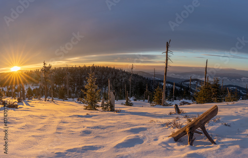 Sunrise in the mountains