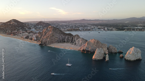 Fotografie Cabo San Lucas city view sunset