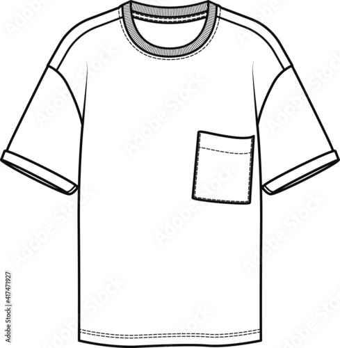 vector short sleeve t-shirt scetch design