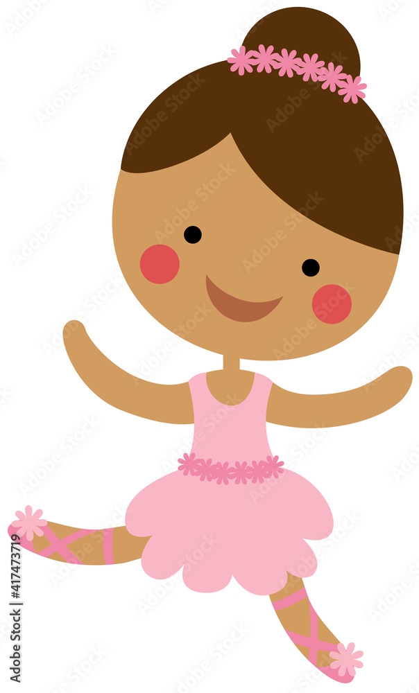 Cute female ballerina dancer isolated
Cute female ballerina dancer isolated