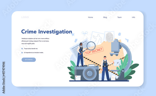 FBI agent web banner or landing page. Police officer