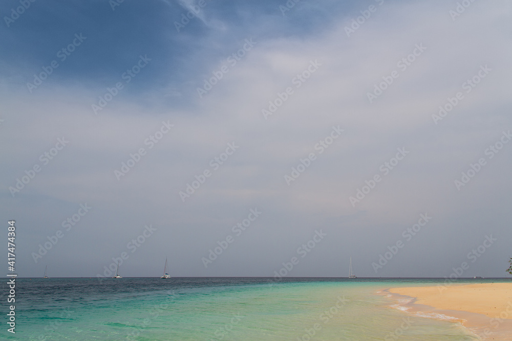 Idyllic sand beach in Krabi, Thailand