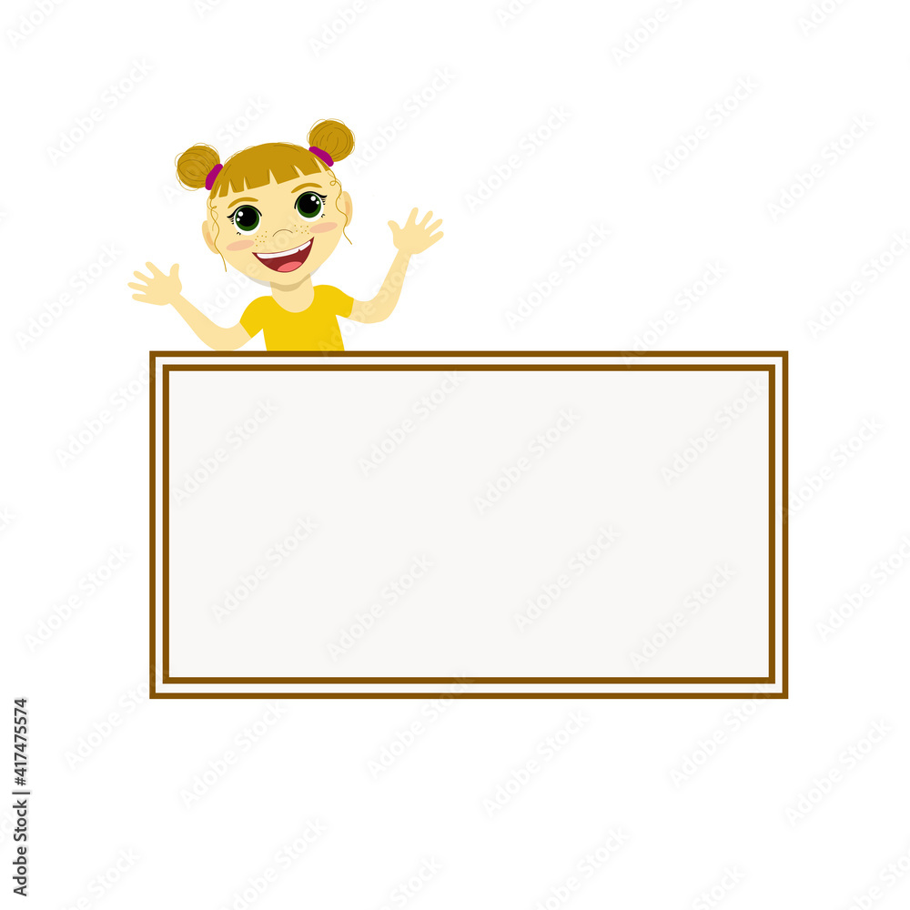 Fototapeta premium child with a frame