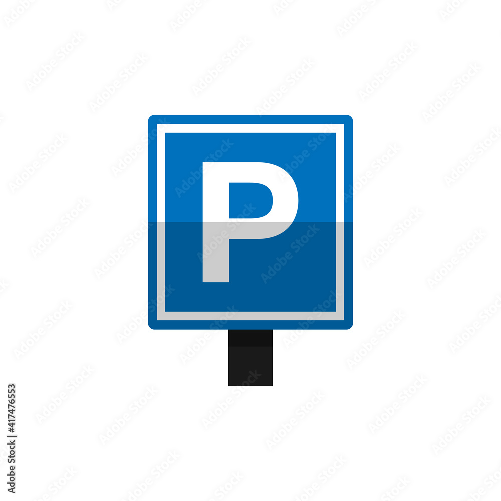 Parking zone sign icon. Vehicle parking sign board. Parking zone sign icon. Vehicle parking sign board.