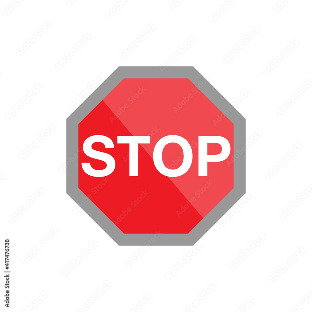 Stop road sign icon. Traffic sign board for danger warning. Stop road sign icon. Traffic sign board for danger warning.