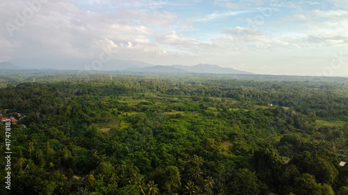 Aerial view of Mountain landscape and mountain range, large panorama, 