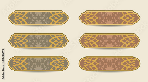 Banner templates in arabic style with pattern