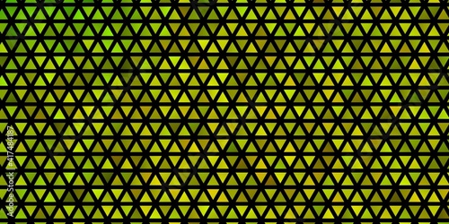 Light Green, Yellow vector pattern with polygonal style.