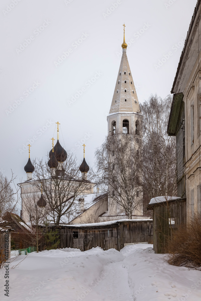Winter landscape in the village of Vyatskoye