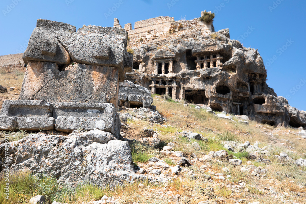 Ruins of Tlos ancient city. Fethiye, Turkey.