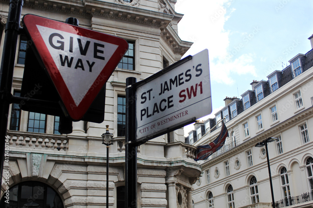 Obraz premium city street sign