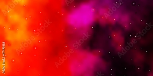 Light Pink  Yellow vector template with neon stars.