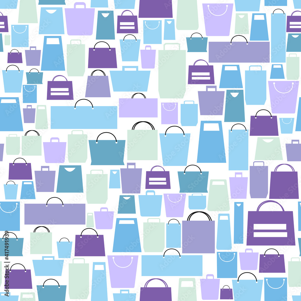 Shop seamless pattern. Shopping poster design template. Store sale background, loading page, vector illustration Shop seamless pattern. Shopping poster design template. Store sale background, loading page, vector illustration