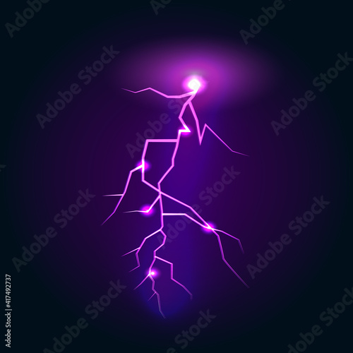 Abstract lightning isolated on black background © Влад Мясищев