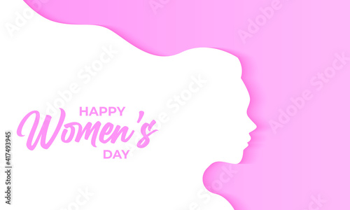 Happy women's day paper style greeting design © Brapdesign