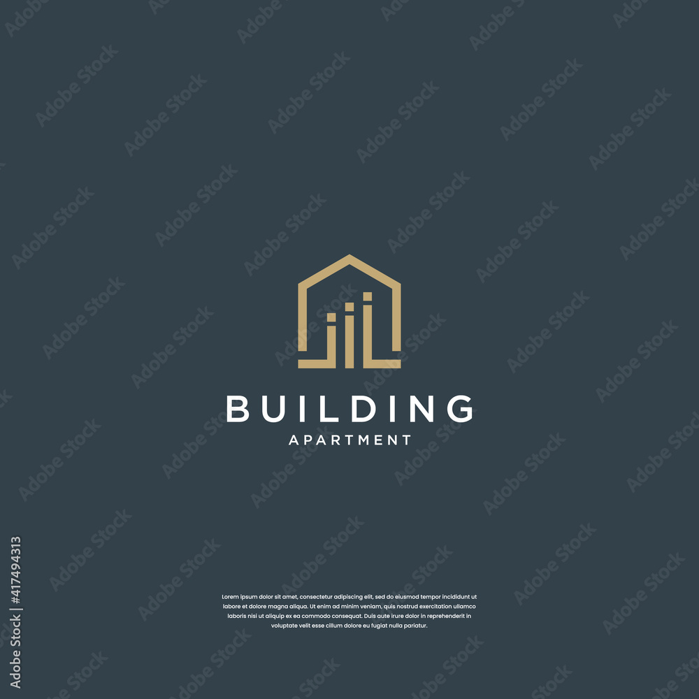 Minimal home logo design real estate, building, architecture, construction Minimal home logo design real estate, building, architecture, construction