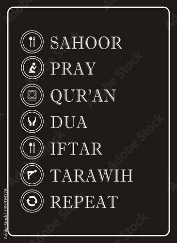 Ramadan mode,the routine people icon