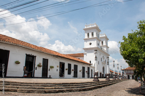 Main Church of Giron Santander in Colombia on February 19, 2021