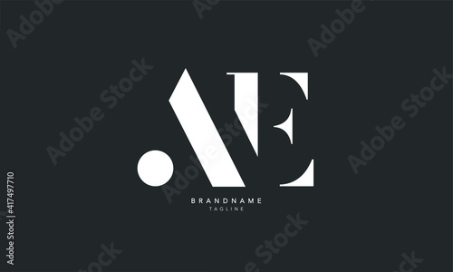 Alphabet letters Initials Monogram logo AE, EA, A and E photo