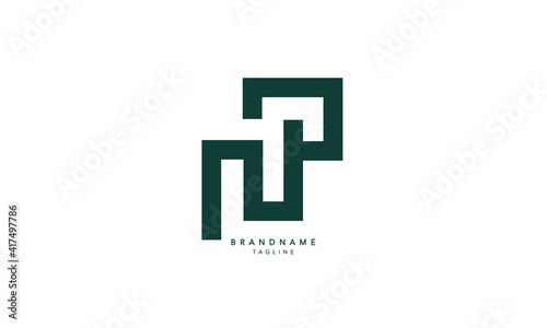 Alphabet letters Initials Monogram logo NP, PN, N and P