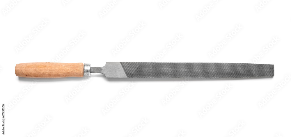 Carpenter's file on white background Carpenter's file on white background