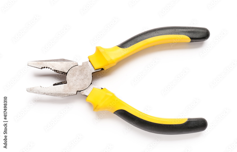 Obraz premium New pliers on white background