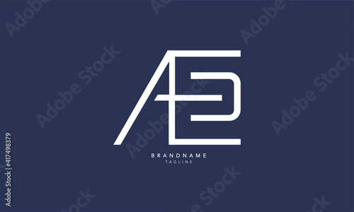 Alphabet letters Initials Monogram logo ADE, AD, DE photo