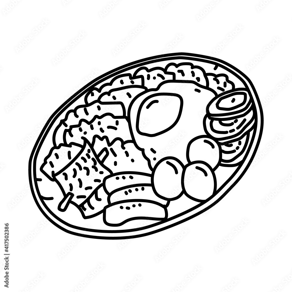 Obraz premium Labskaus Icon. Doodle Hand Drawn or Outline Icon Style