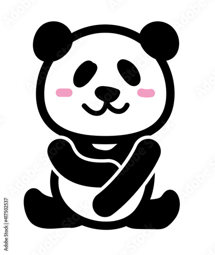 恥ずかしがっているパンダ