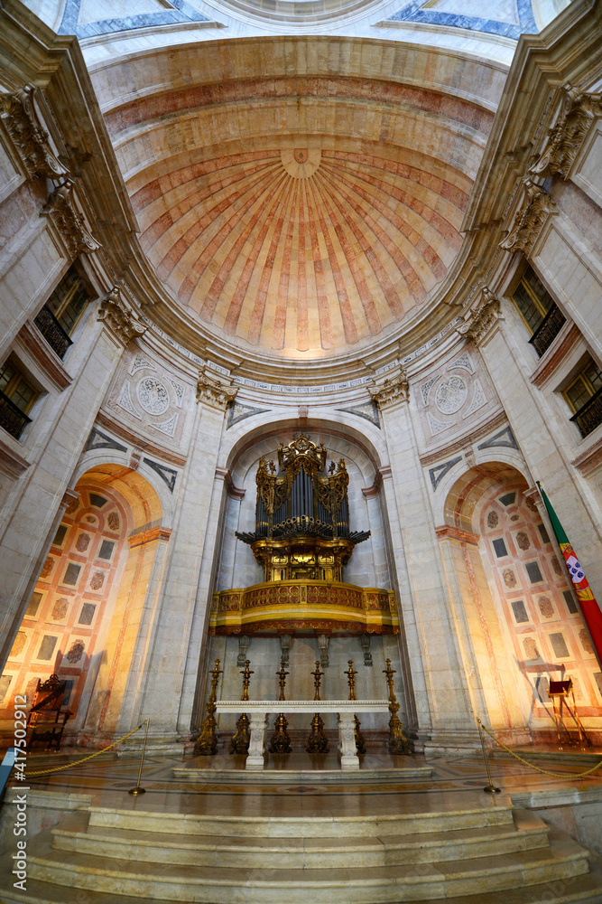 Santa Engracia Church Interior, at Alfama district in Lisbon, Portugal. This Church is now National Patheon where greatest Portuguese personalities are buried.