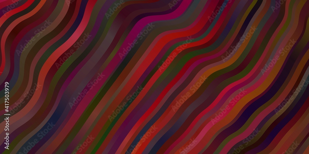 Dark Purple vector backdrop with bent lines. Dark Purple vector backdrop with bent lines.