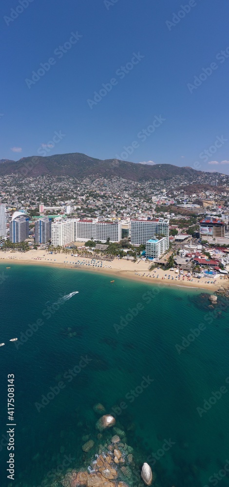 Vista aérea de la Bahía de Acapulco