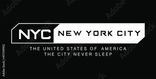 NYC  design typography vector design text illustration  sign  t shirt graphics  print.