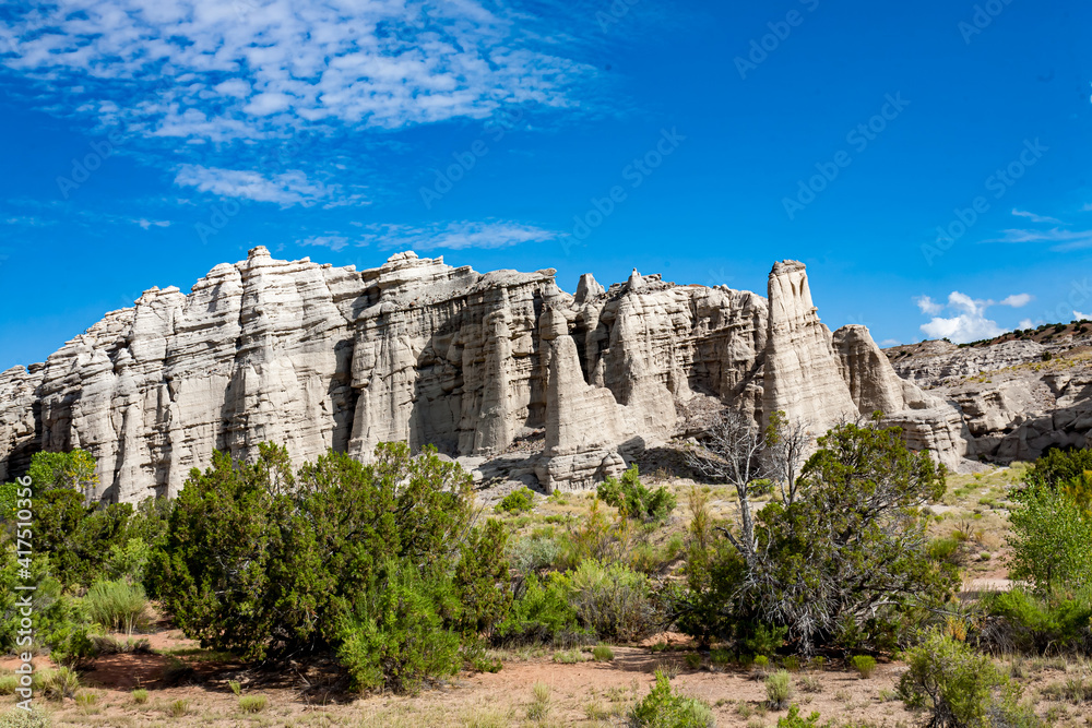Beautiful landscape of the white rock formations near Plaza Blanca in the South West USA Beautiful landscape of the white rock formations near Plaza Blanca in the South West USA