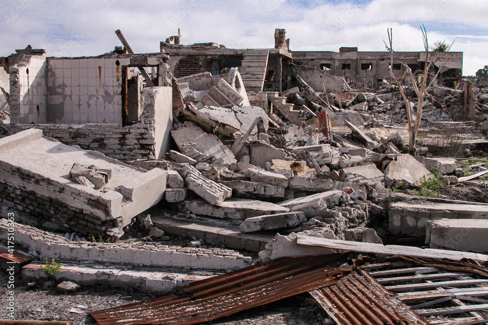 Edificio destruido. Argentina.