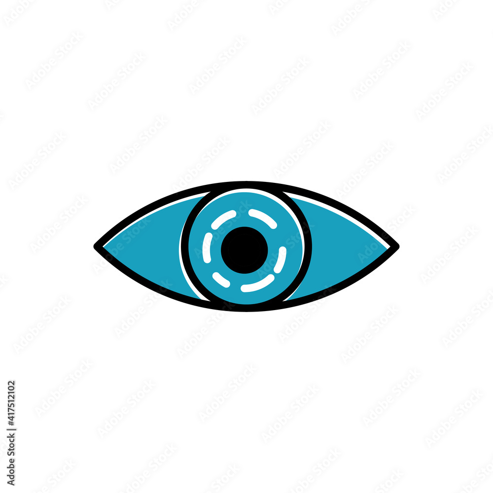 Eye virtual reality lineal color icon. simple illustration. mobile concept app line icon and web design. Editable stroke. Design template vector Eye virtual reality lineal color icon. simple illustration. mobile concept app line icon and web design. Editable stroke. Design template vector