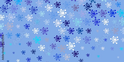 Light Pink, Blue vector template with flu signs.