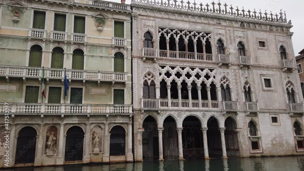Giorgio Franchetti gallery and Miani Coletti Giusti palace seen from boat, Venice. Italy Giorgio Franchetti gallery and Miani Coletti Giusti palace seen from boat, Venice. Italy