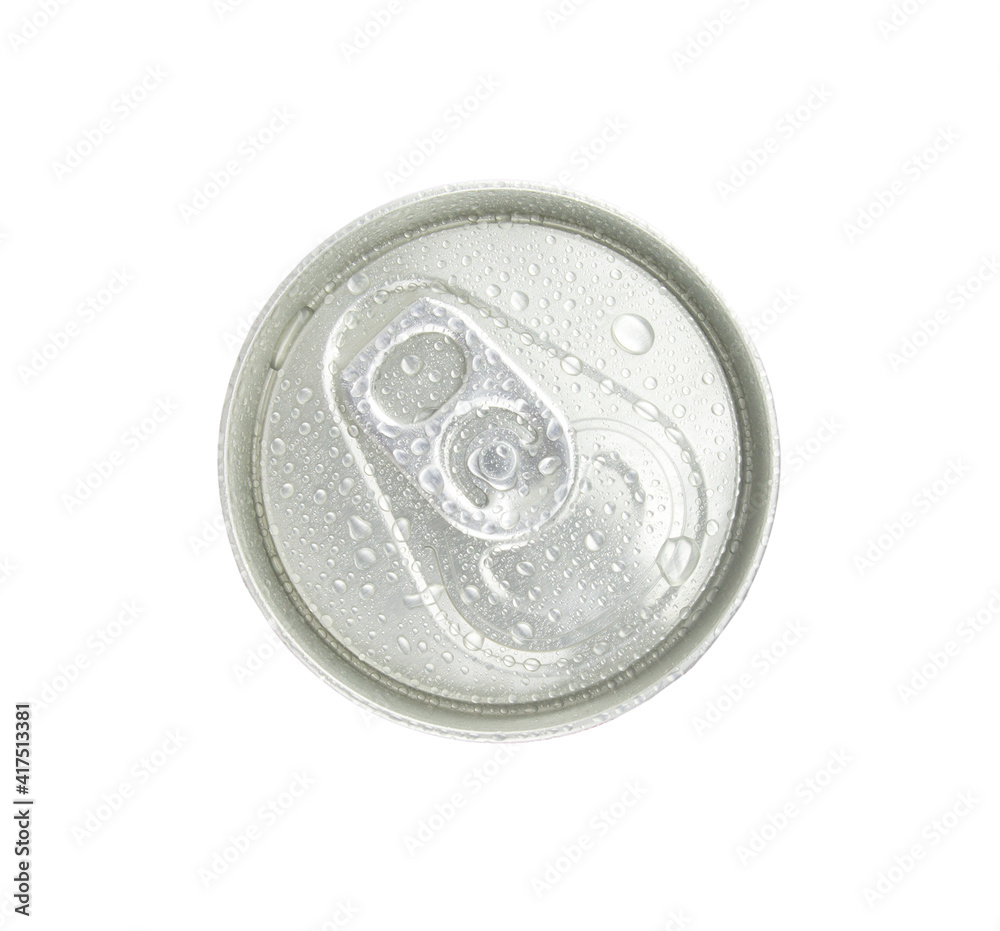 Aluminum cans top view isolated on white background. Aluminum cans top view isolated on white background.