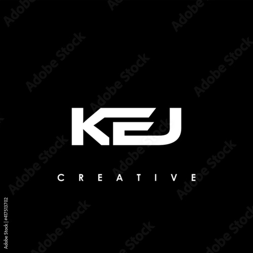 KEJ Letter Initial Logo Design Template Vector Illustration photo