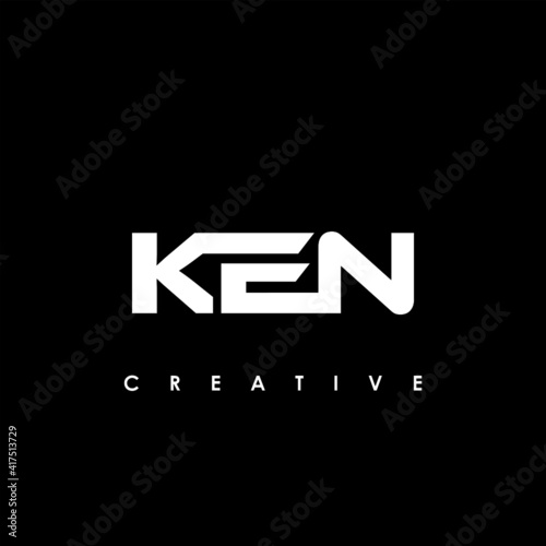 KEN Letter Initial Logo Design Template Vector Illustration