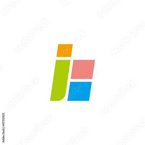 abstract letter ib simple boxes geometric colorful line logo vector Free Download abstract letter ib simple boxes geometric colorful line logo vector - GFXLoad