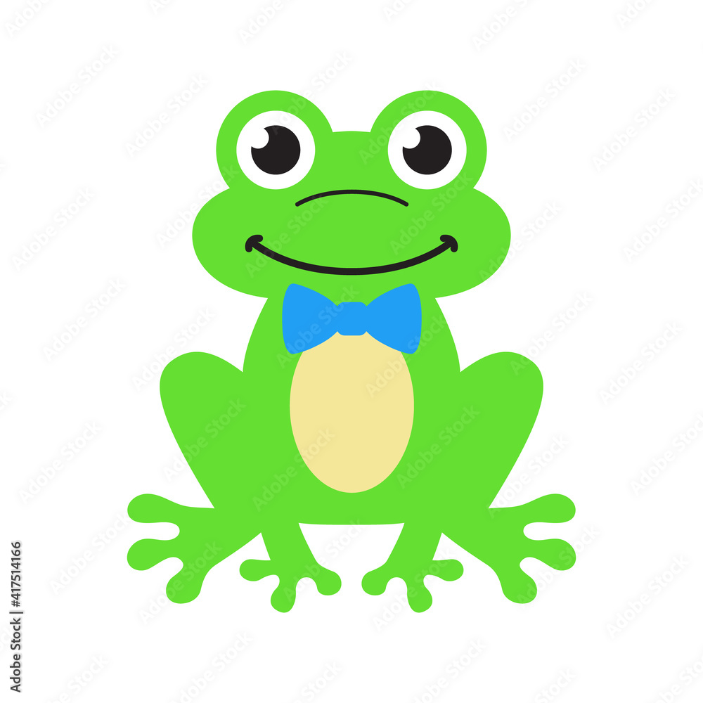 Vector Male Frog Flat Illustration