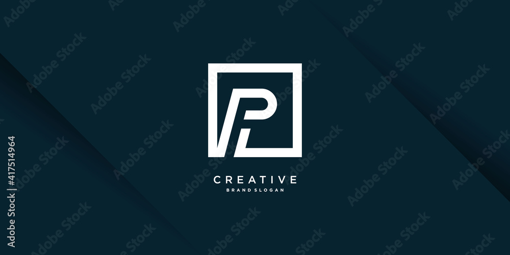 Creative letter logo with initial P, Premium Vector part 1
