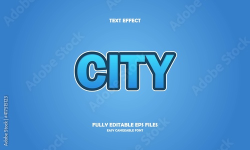 city style editable text effect