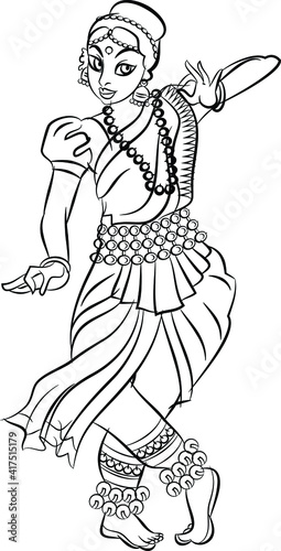 Bharathanatiyam the Indian classical dance form. South India. photo